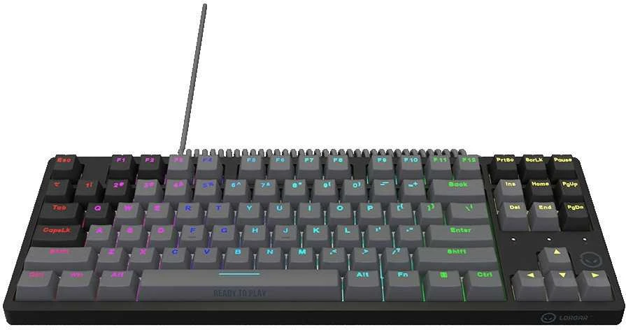 LORGAR Azar 514TKL, su laidu RGB mechaninė klaviatūra žaidimams, juodas, EN išdėstymas