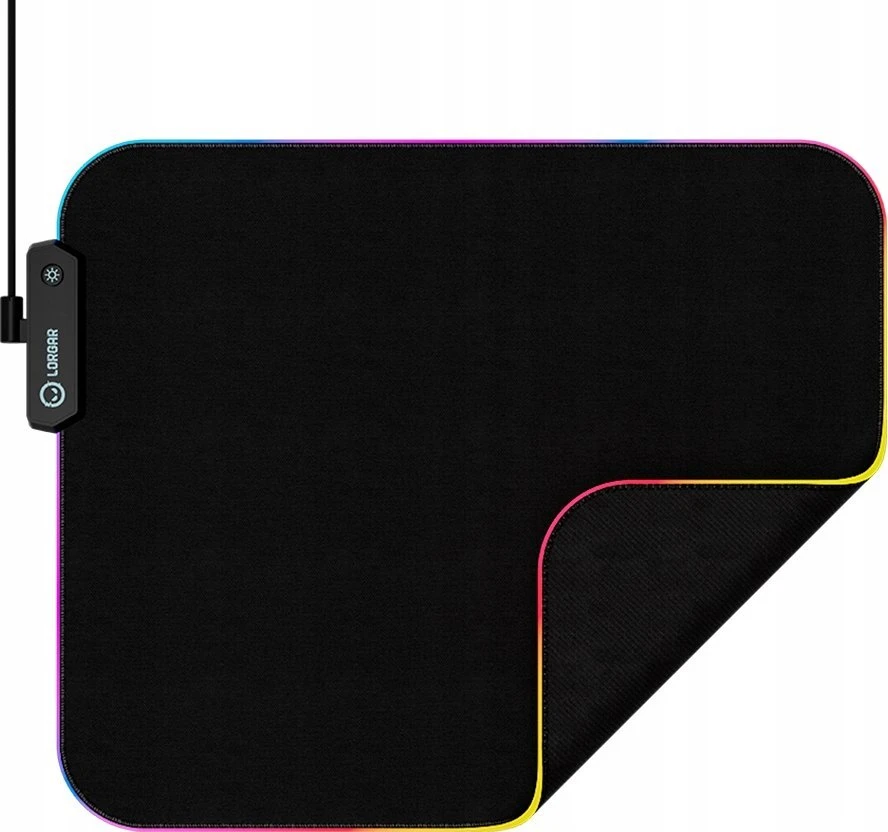 Lorgar Steller 913, Pelės kilimėlis žaidimams, Didelės spartos paviršius, neslystantis guminis pagrindas, RGB apšvietimas, USB jungtis, Lorgar WP Gameware palaikymas, dydis: 360mm x 300mm x 3mm, svoris 0,250kg