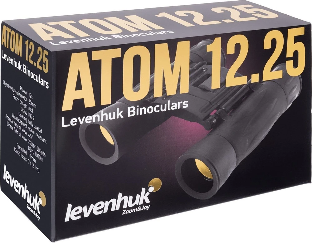 Levenhuk Atom 12x25 Neperšlampami Kompaktiški Žiūronai