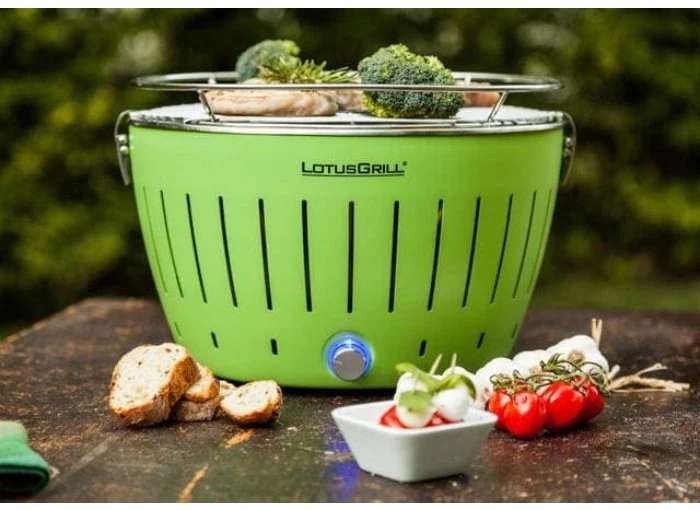 LotusGrill Garden Grilis Coal Standard 32 cm x 32 cm žalia