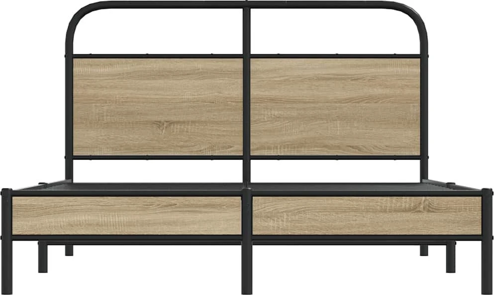 Lovos rėmas be čiužinio, dūminio ąžuolo, 120x200cm, mediena