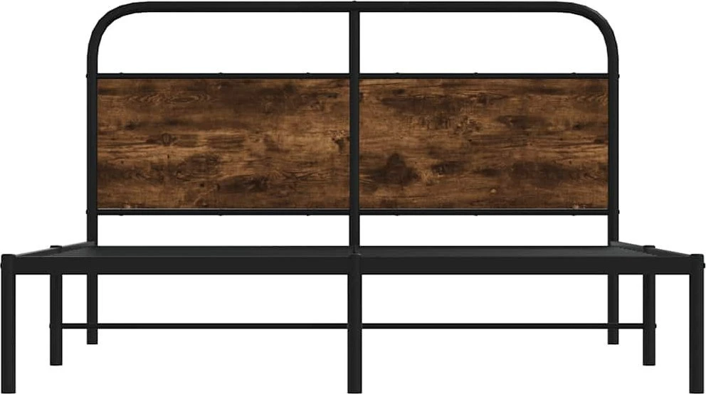Lovos rėmas be čiužinio, dūminio ąžuolo, 120x200cm, mediena