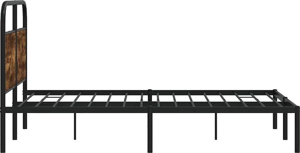 Lovos rėmas be čiužinio, dūminio ąžuolo, 120x200cm, mediena