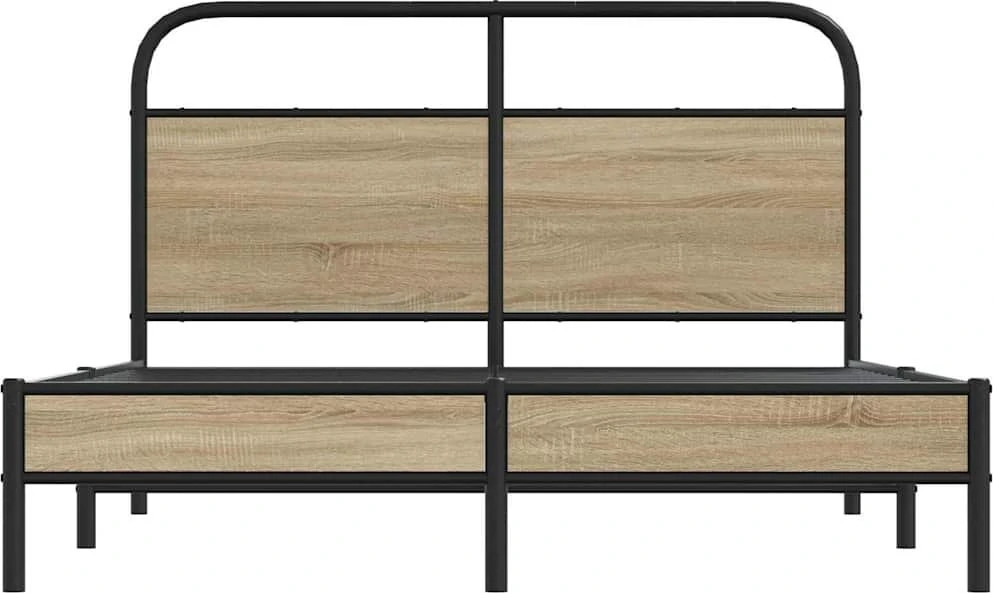Lovos rėmas be čiužinio, dūminio ąžuolo, 140x200cm, mediena