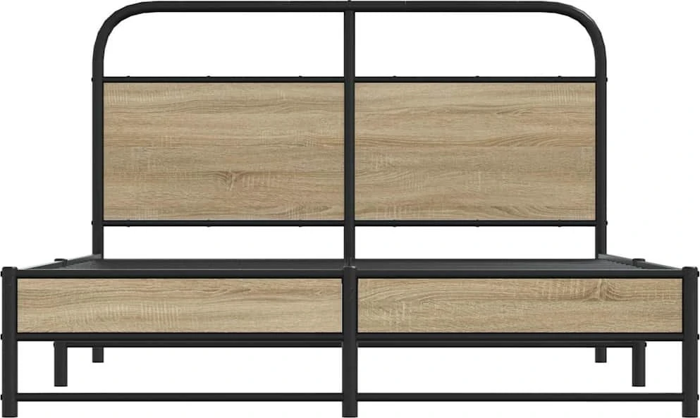 Lovos rėmas be čiužinio, dūminio ąžuolo, 140x200cm, mediena