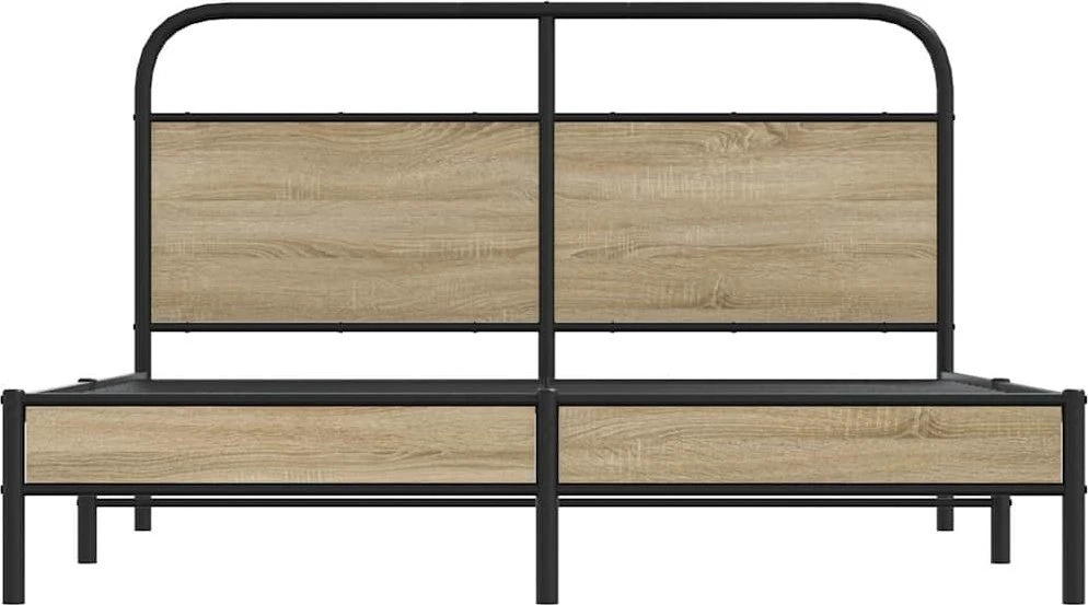 Lovos rėmas be čiužinio, dūminio ąžuolo, 150x200cm, mediena