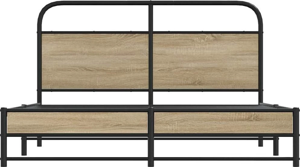 Lovos rėmas be čiužinio, dūminio ąžuolo, 150x200cm, mediena