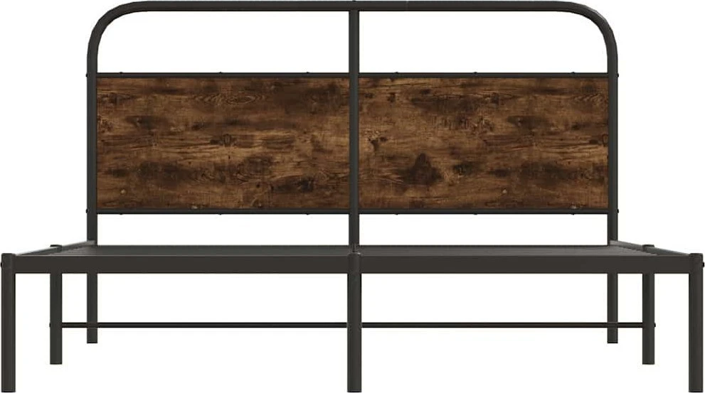 Lovos rėmas be čiužinio, dūminio ąžuolo, 150x200cm, mediena