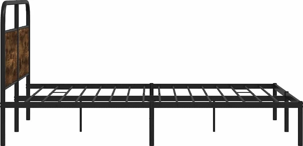 Lovos rėmas be čiužinio, dūminio ąžuolo, 150x200cm, mediena