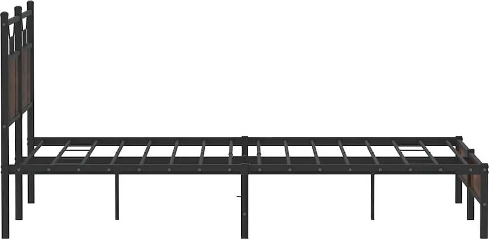 Lovos rėmas be čiužinio, dūminis, 140x200cm, apdirbta mediena