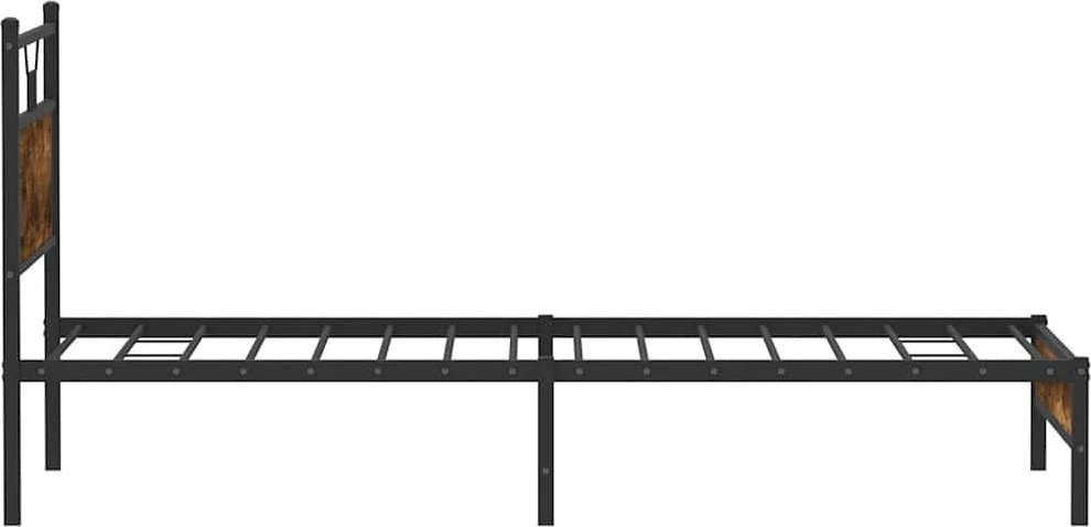 Lovos rėmas be čiužinio, dūminis, 100x200cm, apdirbta mediena
