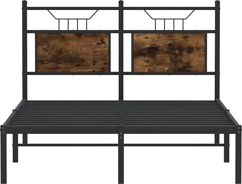 Lovos rėmas be čiužinio, dūminio ąžuolo, 120x200cm, mediena