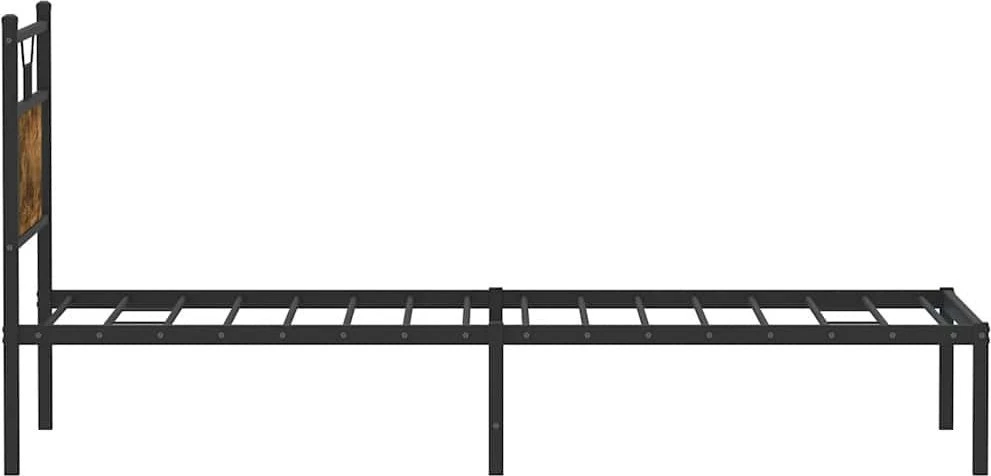 Lovos rėmas be čiužinio, dūminis, 75x190cm, apdirbta mediena