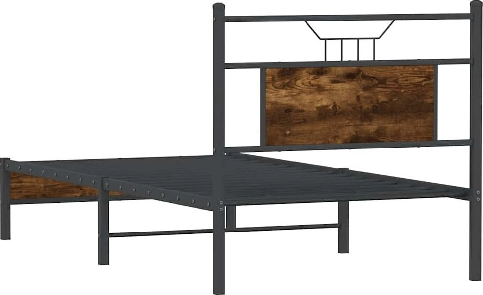 Lovos rėmas be čiužinio, dūminis, 75x190cm, apdirbta mediena