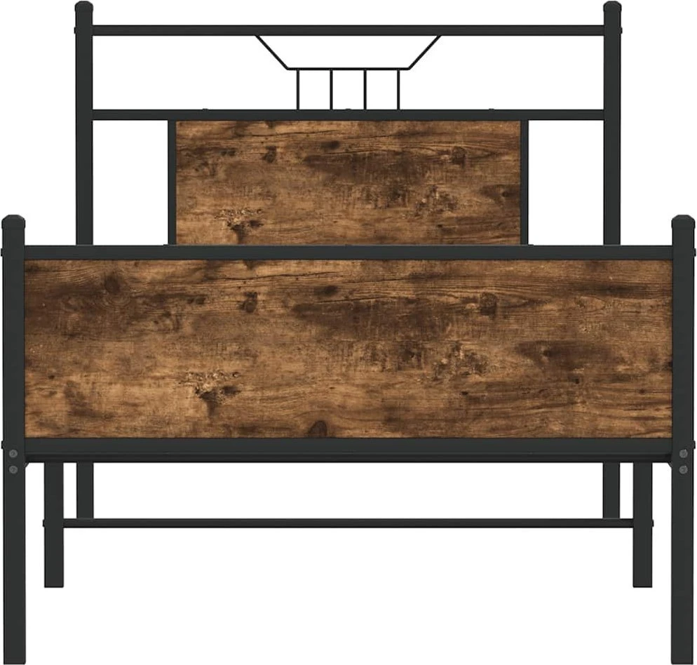 Lovos rėmas be čiužinio, dūminis, 75x190cm, apdirbta mediena