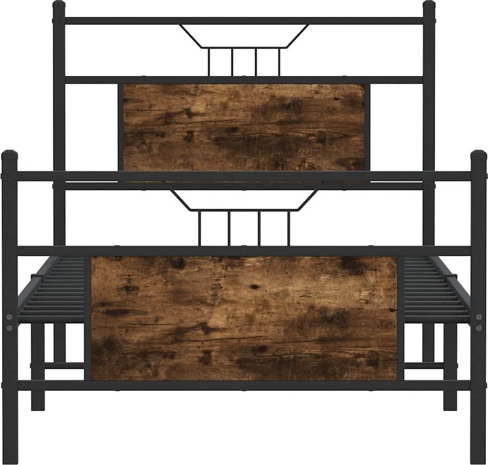 Lovos rėmas be čiužinio, dūminis, 90x200cm, apdirbta mediena