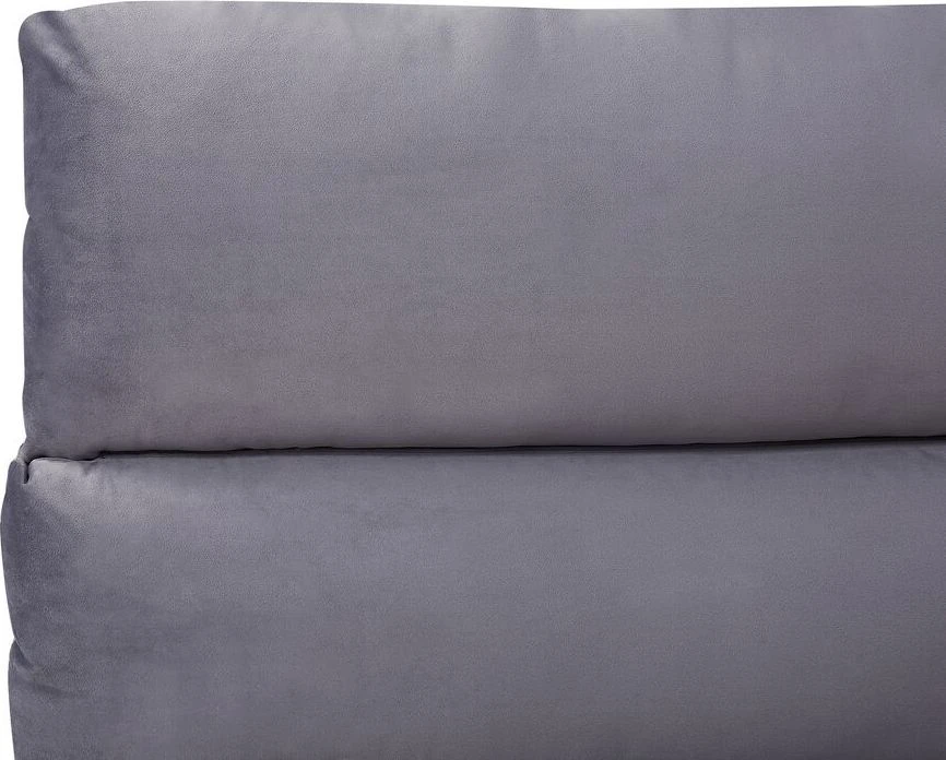 Beliani Lova su patalynės dėže BATILLY, veliūrinė, pilka, 160 x 200 cm