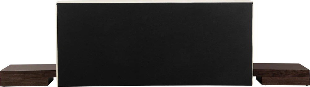 Beliani Dvivietė lova ZEN 180 x 200 cm, tamsaus uosio spalvos, dirbtinė oda