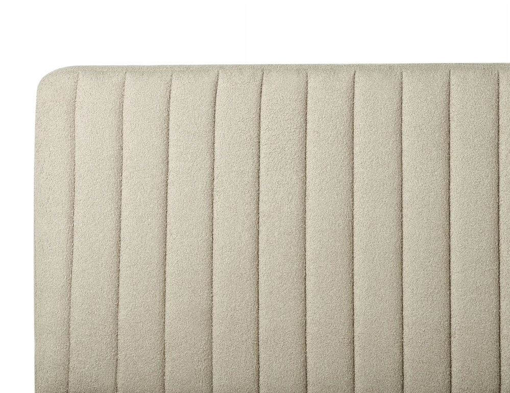 Beliani Boucle lova LUNAN 180 x 200 cm smėlio spalvos