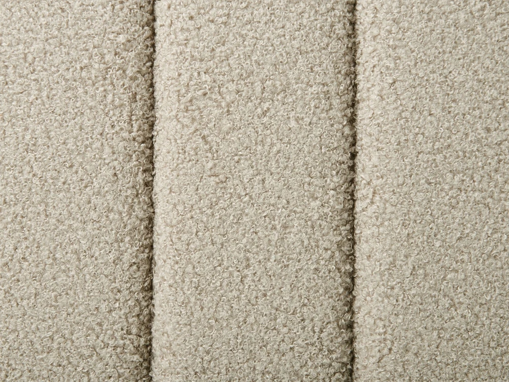 Beliani Boucle lova LUNAN 180 x 200 cm smėlio spalvos