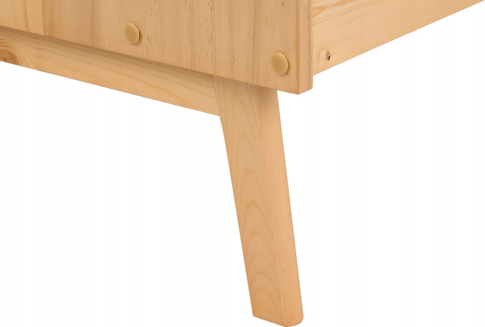 Beliani Viengulė lova BONNAC 90 x 200 cm iš pušies medienos, šviesiai ruda