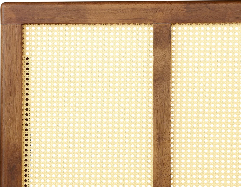 Beliani LED lova iš rotango AURAY 160 x 200 cm ruda