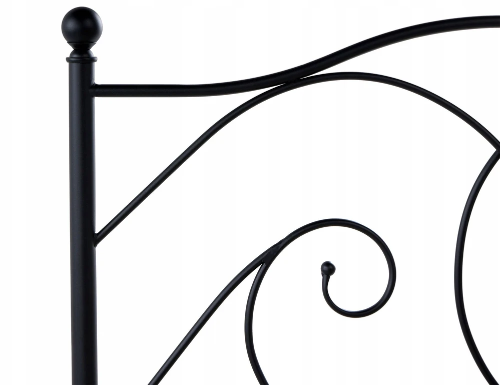 Beliani Metalinė lova DINARD 120 x 200 cm Juoda