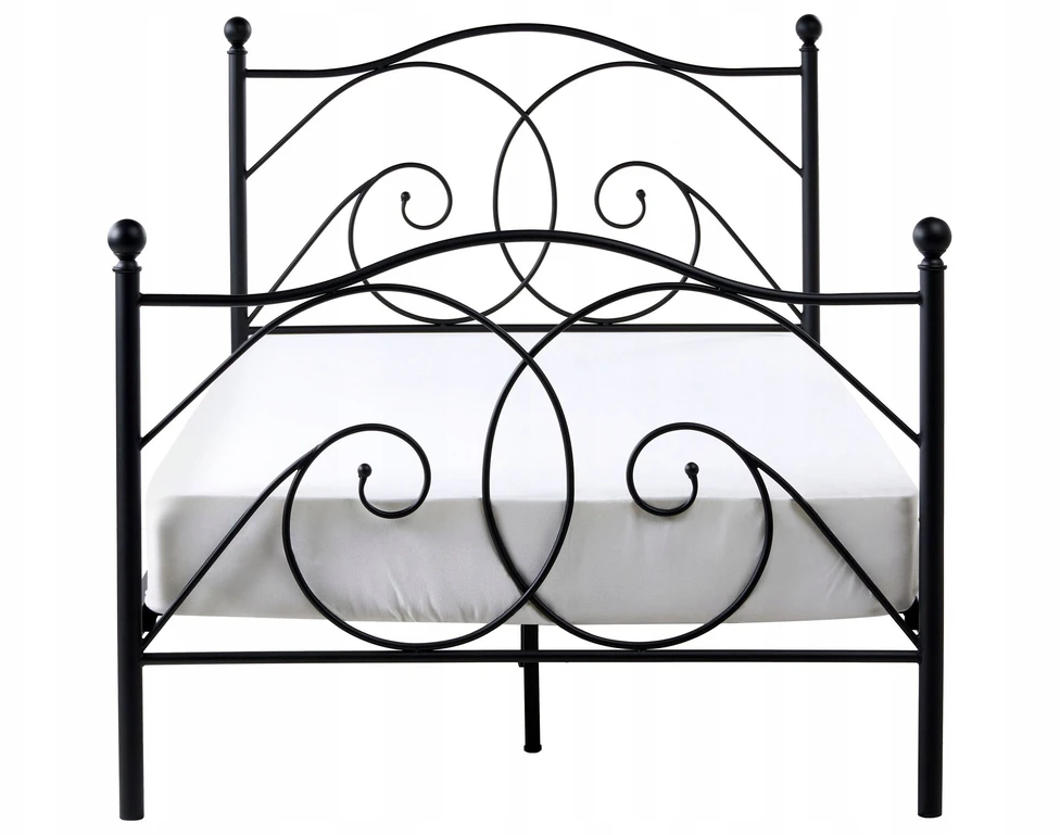 Beliani Metalinė lova DINARD 120 x 200 cm Juoda