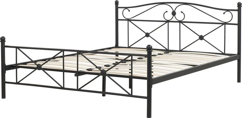 Beliani Metalinė lova RODEZ 140 x 200 cm Juoda