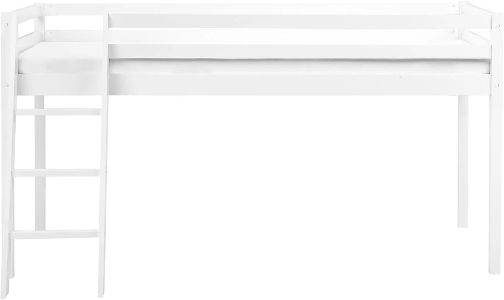 Beliani ASCOUX pristatomoji lova, pušies mediena, 90 x 200 cm, balta
