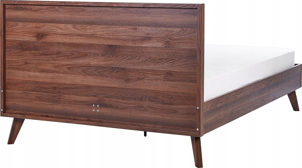 Beliani Rotango lova MONPAZIER 140 x 200 cm tamsiai ruda