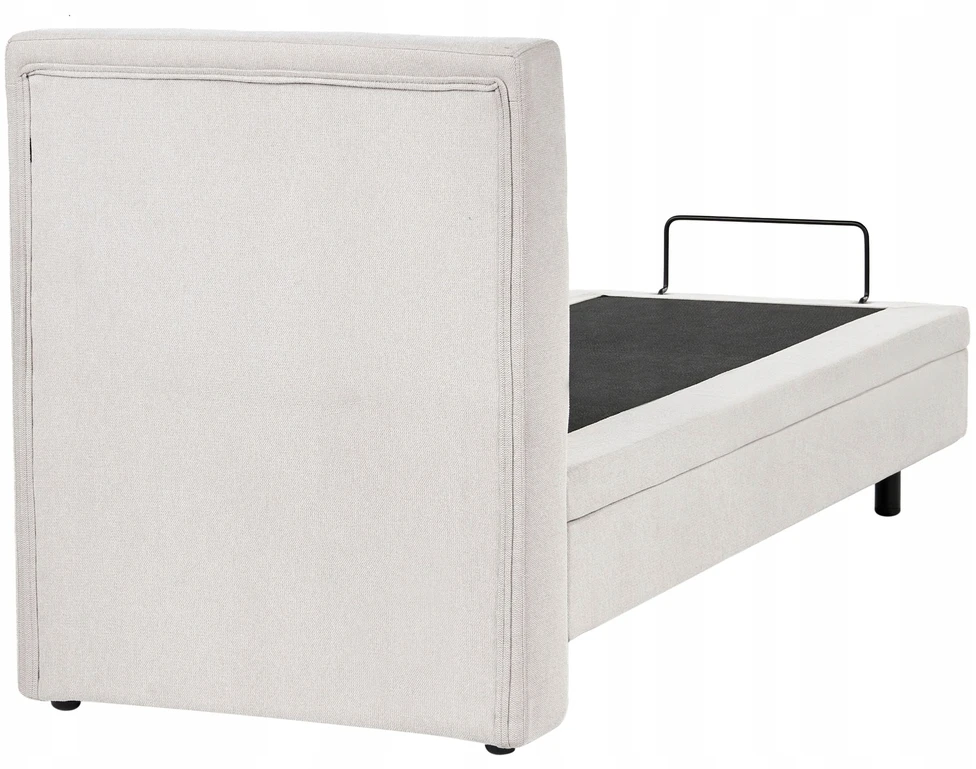 Beliani Reguliuojama lova VICEROY 90 x 200 cm šviesiai smėlio spalvos
