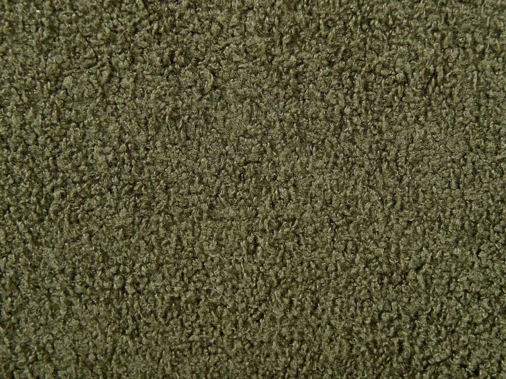 Beliani Lova su patalynės dėže MOISSAC Boucle tamsiai žalia 180 x 200 cm