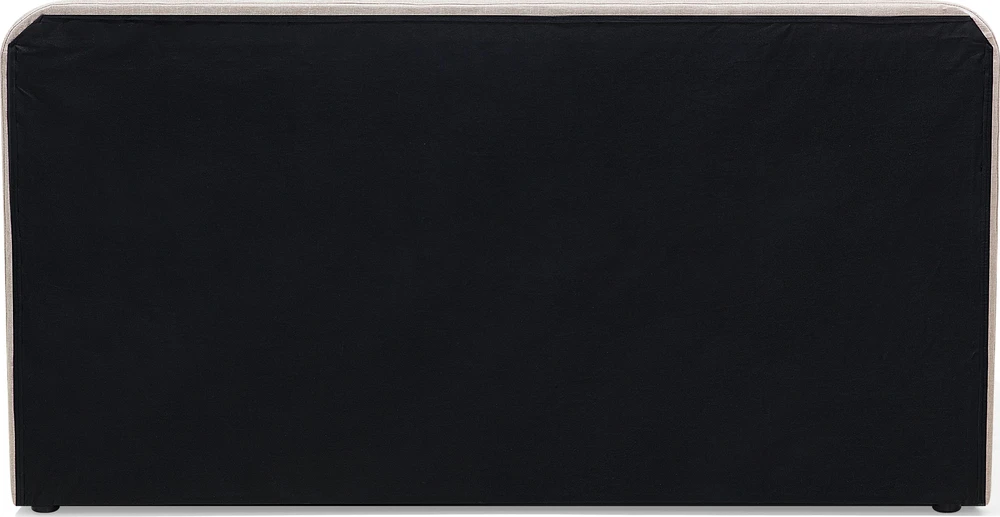 Beliani Lova RENNES su patalynės dėže, sintetinis linas, smėlio spalvos, 180 x 200 cm