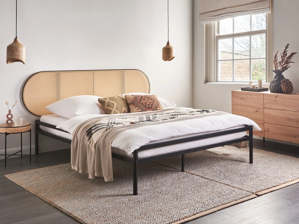 Beliani Technorattano lova BOULIN 160 x 200 cm, juoda