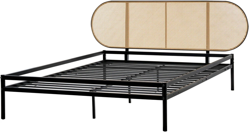 Beliani Technorattano lova BOULIN 160 x 200 cm, juoda