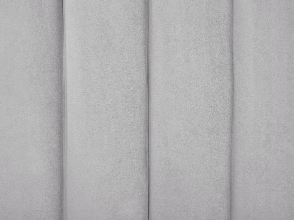 Beliani Velvetinė lova AMBILLOU 140 x 200 cm šviesiai pilka
