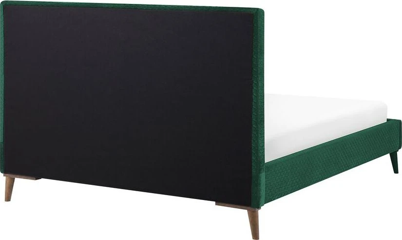 Beliani Velvetinė lova BAYONNE 160 x 200 cm tamsiai žalia