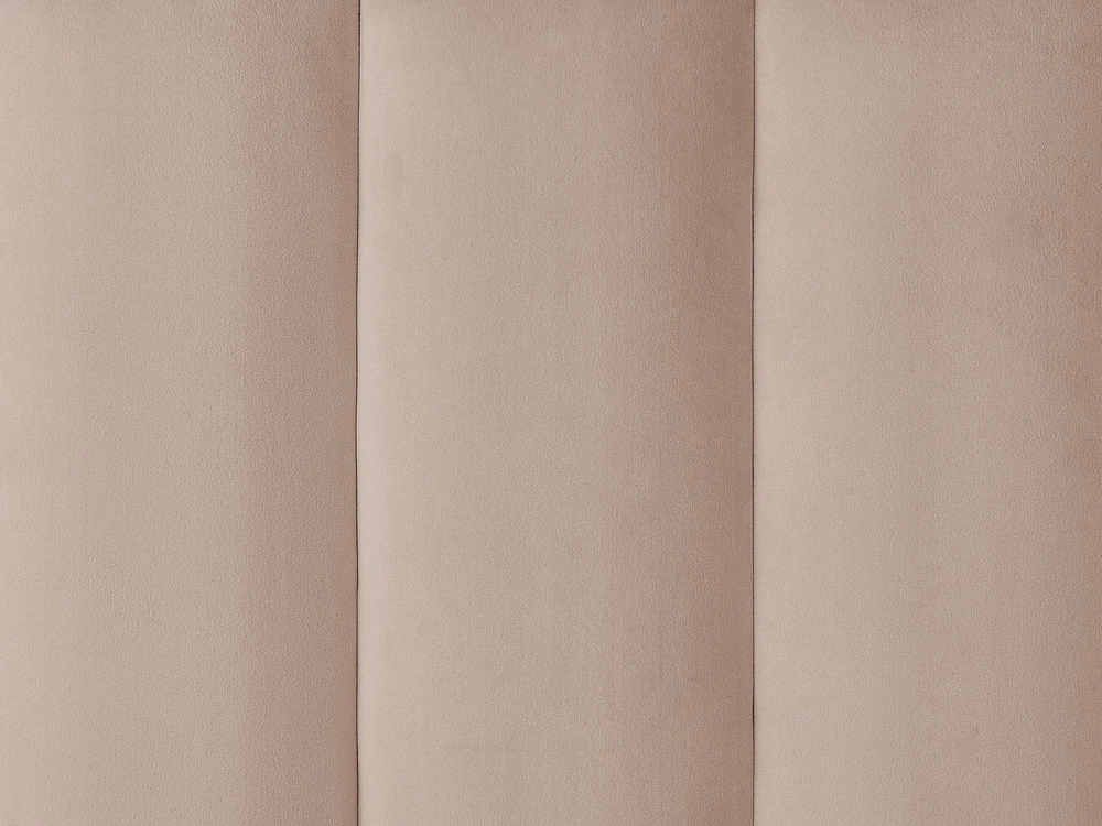 Beliani MIRIBEL aksominė lova 180 x 200 cm smėlio pilkšvos spalvos