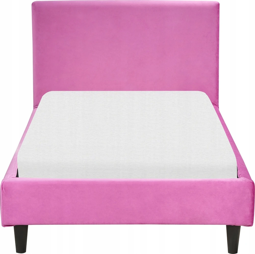 Beliani Velvetinė lova FITOU 90 x 200 cm, fuksijos spalvos