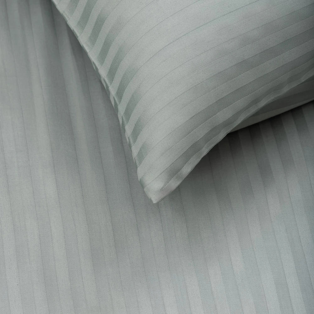 Patalynės komplektas Domoletti BED COV SET STRIPED SATEEN Žalias 160X200