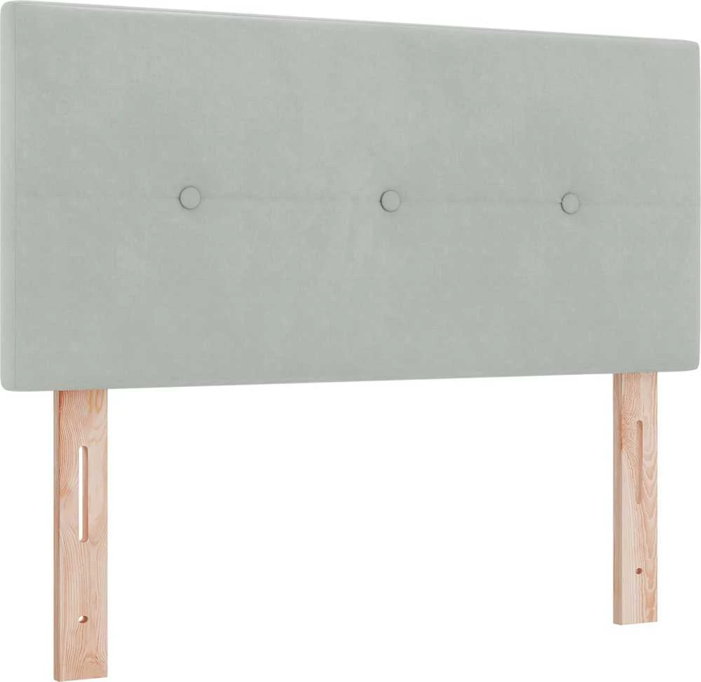 LED Čiužinio Lova Šviesiai pilka 120 x 190 cm Aksomas