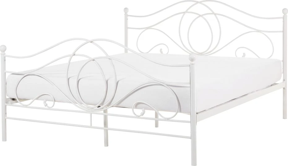 Beliani Metalinė lova LYRA 180 x 200 cm balta