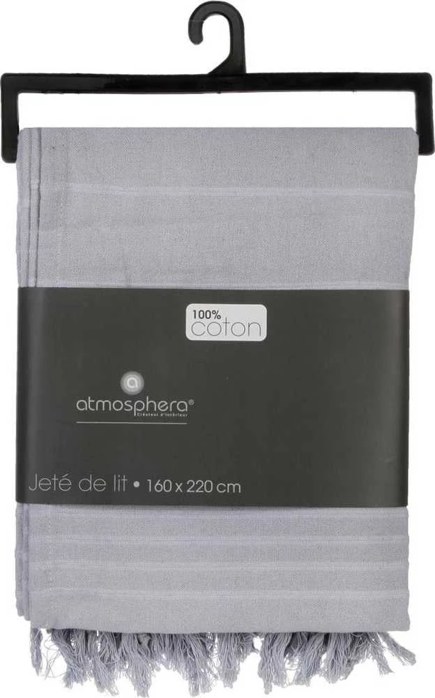 Lovatiesė Atmosphera 160x220 su kutais, pilka