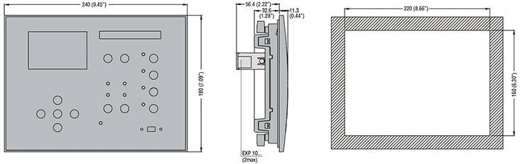 Lovato Electric Automatinis tinklo jungiklis 12-24-48VDC ir 100-240VAC /180x240mm, išplečiamas EXP…, RS-485 (ATL800)