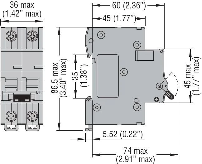 Lovato Electric 2P C 2A 10kA (P1MB2PC02)