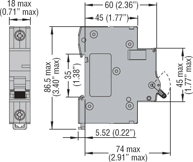 Lovato Electric Jungiklis 1P B 6A 10kA (P1MB1PB06)