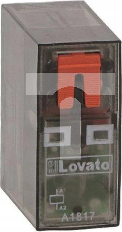 Lovato Electric Miniatiūrinė relė su LED indikatoriumi ir mechaniniu mygtuku, valdymas 230VAC, 1C/O, 16A, skirta HR5XS2.. lizdams (maks. 10