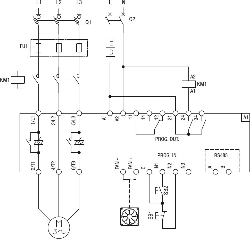 Lovato Electric Softstart 115A 55kW / 400V 75 kW / 600V U = 100-240V AC aplinkkelis (ADXL0115600)