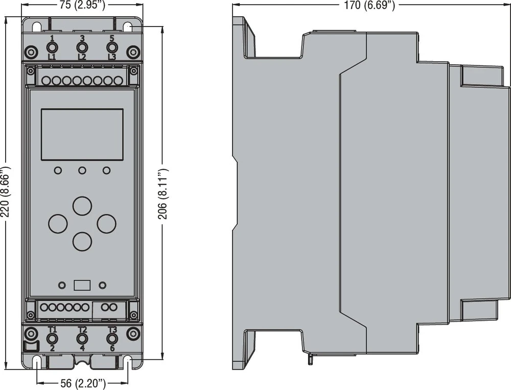 Lovato Electric Softstart 60A 30kW / 400V 37kW / 600V Us=100-240VAC aplinkkelis (ADXL0060600)